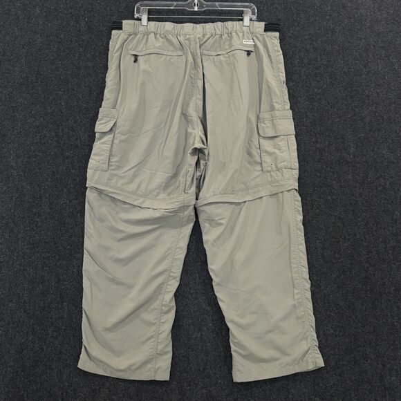 Magellan Sportswear Pants Mens XL Khaki Convertible Zip Off Cargo Hiking Outdoor - Picture 2 of 10